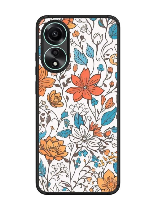 Floral Symphony Glossy Soft Edge Case for Oppo A78 (4G)