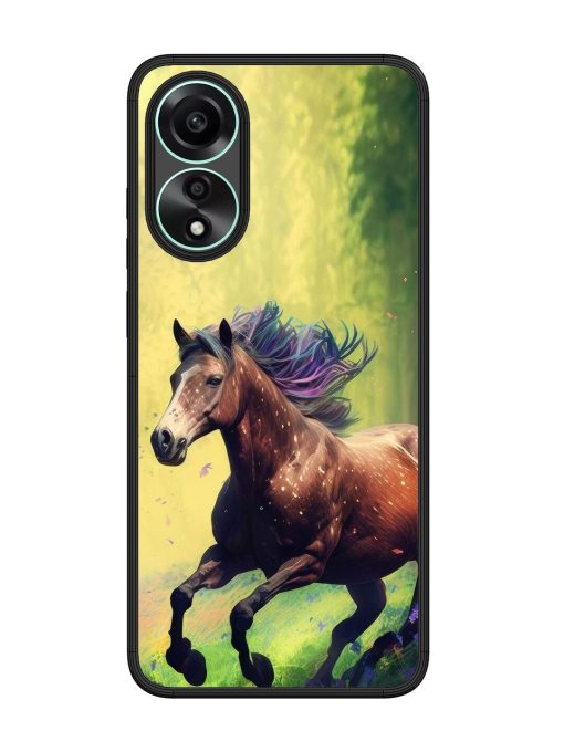 Enchanted Gallop Glossy Soft Edge Case for Oppo A78 (4G) Chachhi