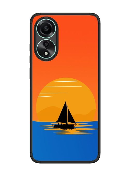 Sunset Sail Glossy Soft Edge Case for Oppo A78 (4G) Chachhi