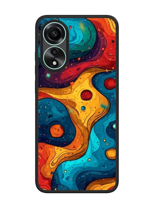 Cosmic Swirl Glossy Soft Edge Case for Oppo A78 (4G) Chachhi