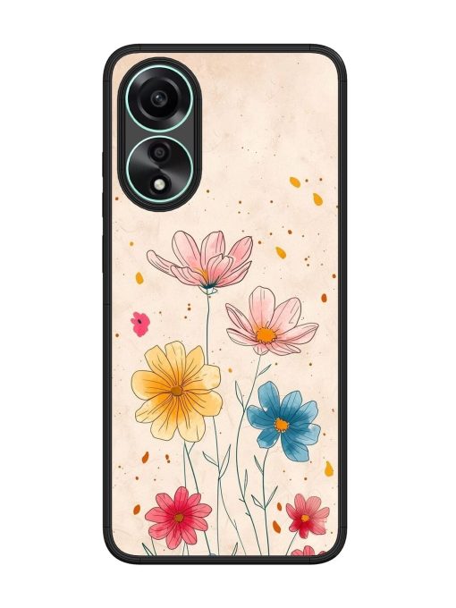 Delicate Bloom Glossy Soft Edge Case for Oppo A78 (4G) Chachhi