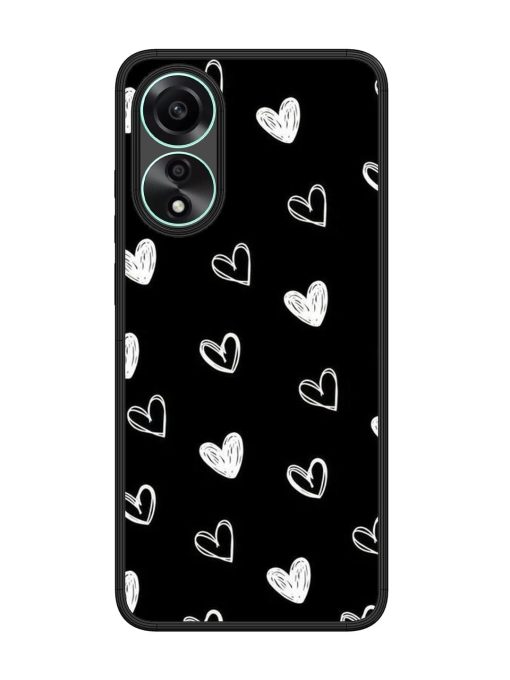 Scattered Hearts Glossy Soft Edge Case for Oppo A78 (4G) Chachhi