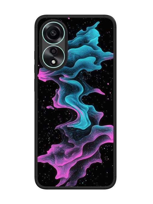 Cosmic Currents Glossy Soft Edge Case for Oppo A78 (4G) Chachhi