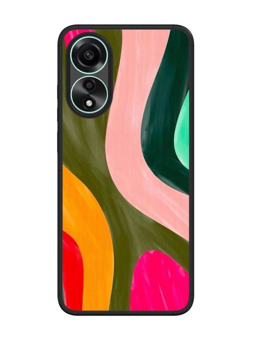 Wavy Wonder Glossy Soft Edge Case for Oppo A78 (4G) Chachhi