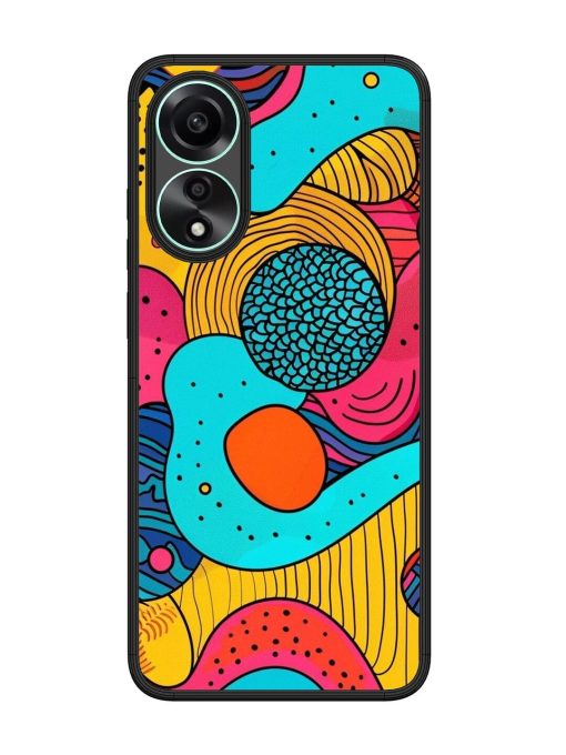 Psychedelic Patterns Glossy Soft Edge Case for Oppo A78 (4G) Chachhi