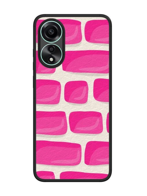 Pink Brick Wall Glossy Soft Edge Case for Oppo A78 (4G) Chachhi