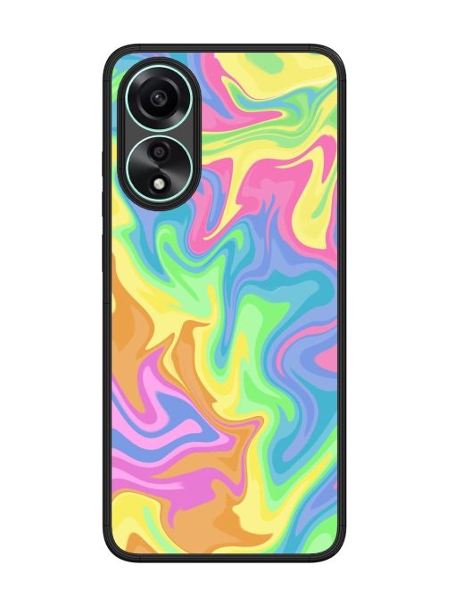 Whimsical Swirl Glossy Soft Edge Case for Oppo A78 (4G) Chachhi