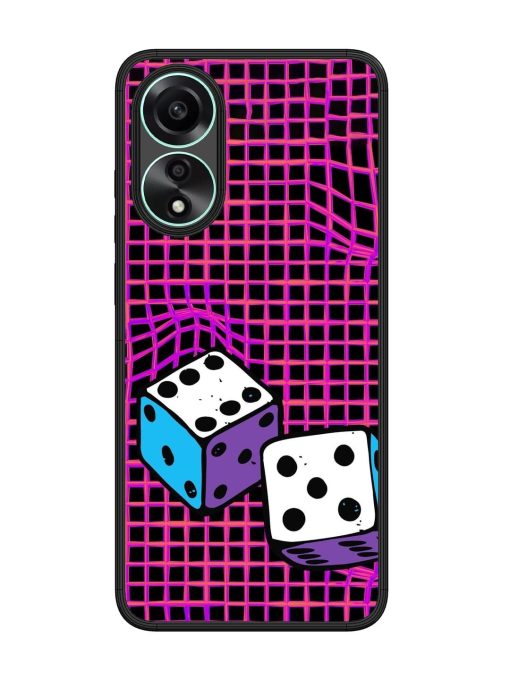 Glitched Dice Glossy Soft Edge Case for Oppo A78 (4G) Chachhi