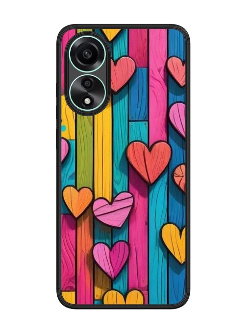 Rainbow Of Hearts Glossy Soft Edge Case for Oppo A78 (4G) Chachhi