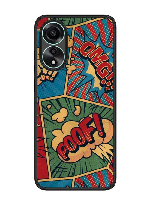 Comic Book Chaos Glossy Soft Edge Case for Oppo A78 (4G) Chachhi