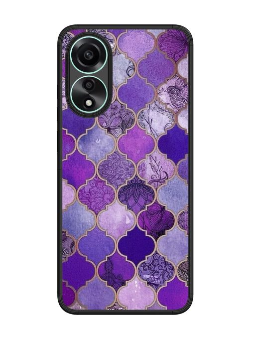 Purple Mosaic Magic Glossy Soft Edge Case for Oppo A78 (4G) Chachhi