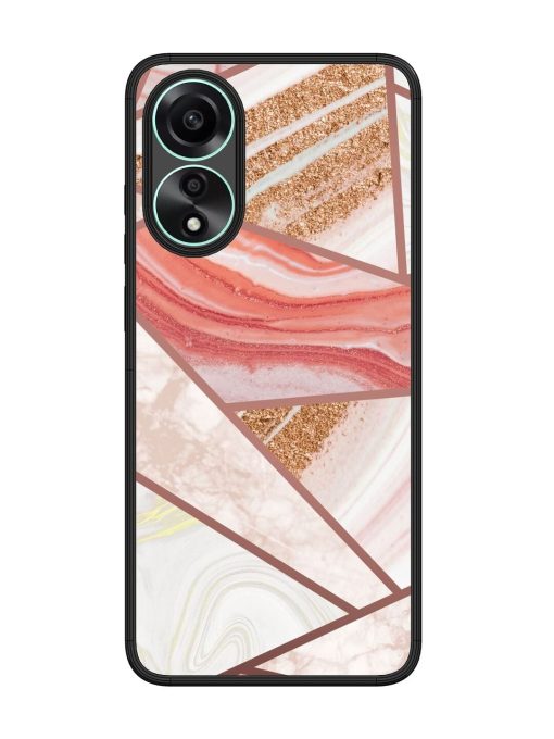 Rosy Mosaic Glossy Soft Edge Case for Oppo A78 (4G) Chachhi