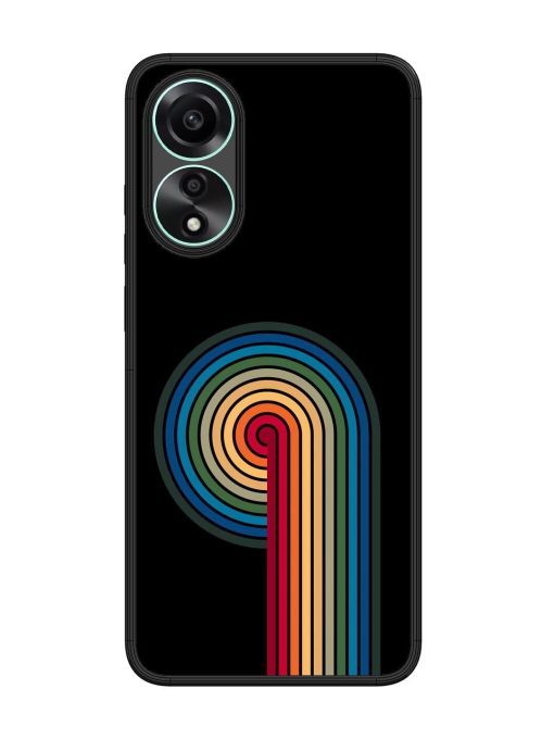 Rainbow Ripple Glossy Soft Edge Case for Oppo A78 (4G) Chachhi