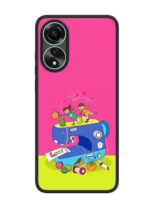 Sew Cute Glossy Soft Edge Case for Oppo A78 (4G) Chachhi