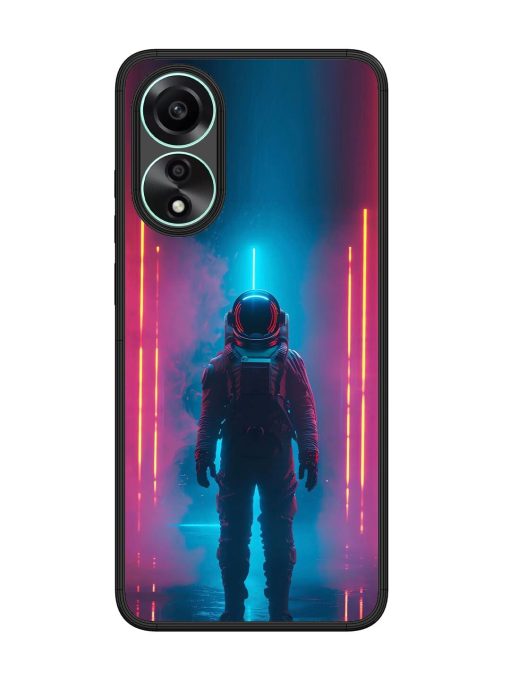 Neon Astronaut Glossy Soft Edge Case for Oppo A78 (4G) Chachhi