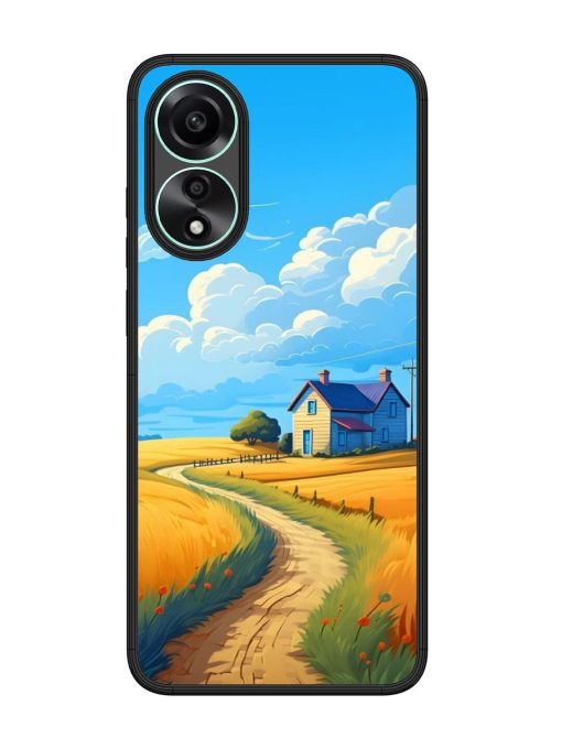 Countryside Cottage Glossy Soft Edge Case for Oppo A78 (4G) Chachhi