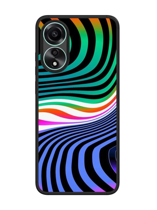 Psychedelic Waves Glossy Soft Edge Case for Oppo A78 (4G) Chachhi