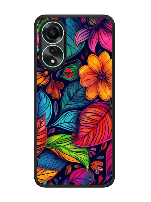 Rainbow Of Blooms Glossy Soft Edge Case for Oppo A78 (4G)