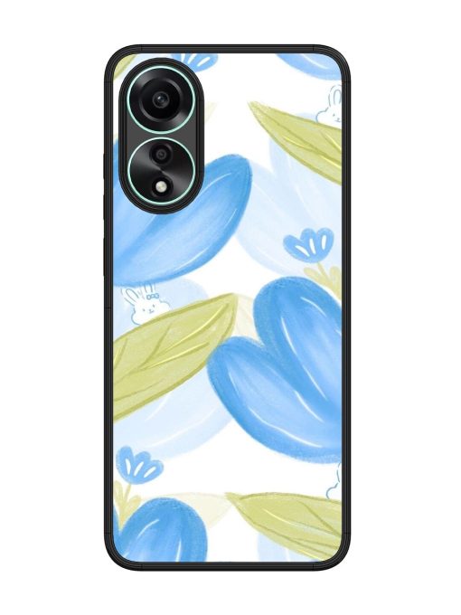 Bunny'S Blue Garden Glossy Soft Edge Case for Oppo A78 (4G) Chachhi