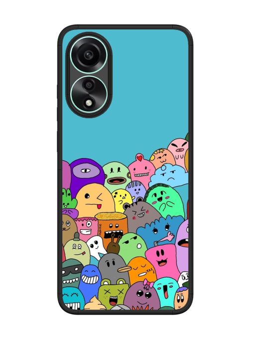 Monster Mash Glossy Soft Edge Case for Oppo A78 (4G) Chachhi