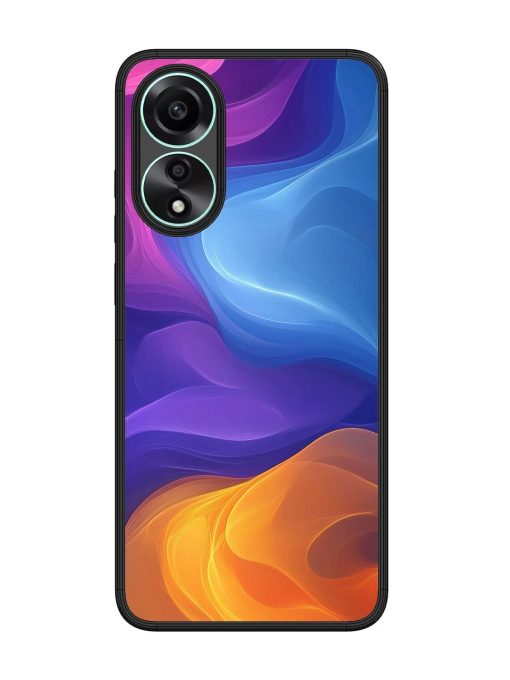 Cosmic Currents Glossy Soft Edge Case for Oppo A78 (4G) Chachhi