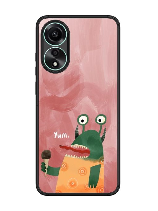 Hungry Monster Glossy Soft Edge Case for Oppo A78 (4G) Chachhi