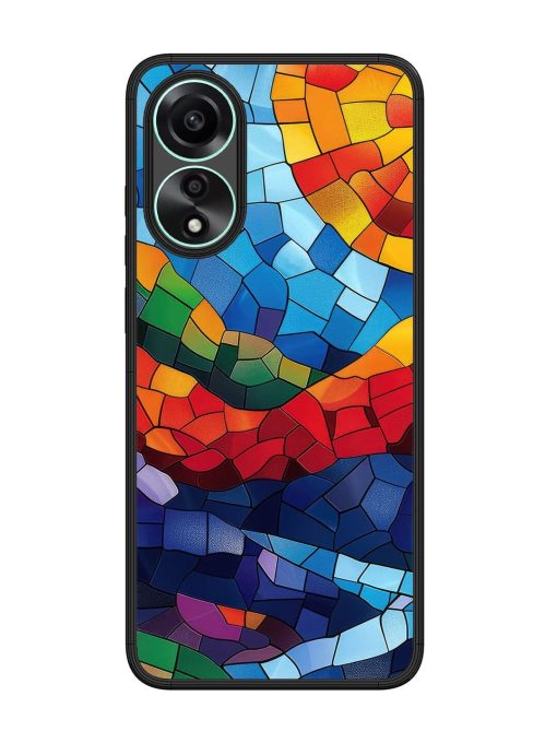 Mosaic Sunset Glossy Soft Edge Case for Oppo A78 (4G)