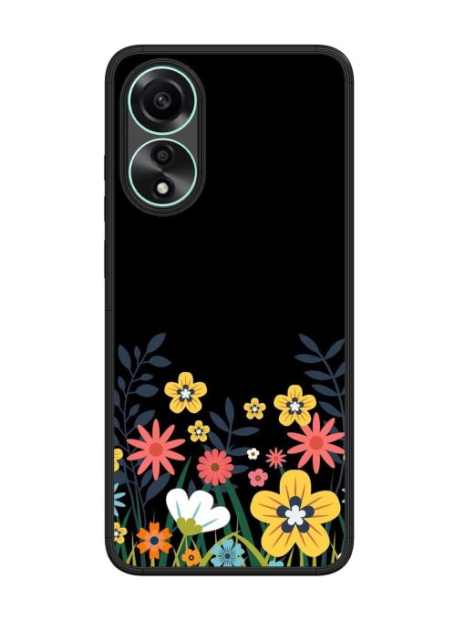 Floral Night Sky Glossy Soft Edge Case for Oppo A78 (4G) Chachhi