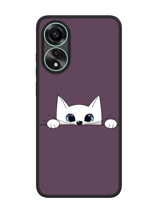 Peek-A-Boo Kitty Glossy Soft Edge Case for Oppo A78 (4G) Chachhi