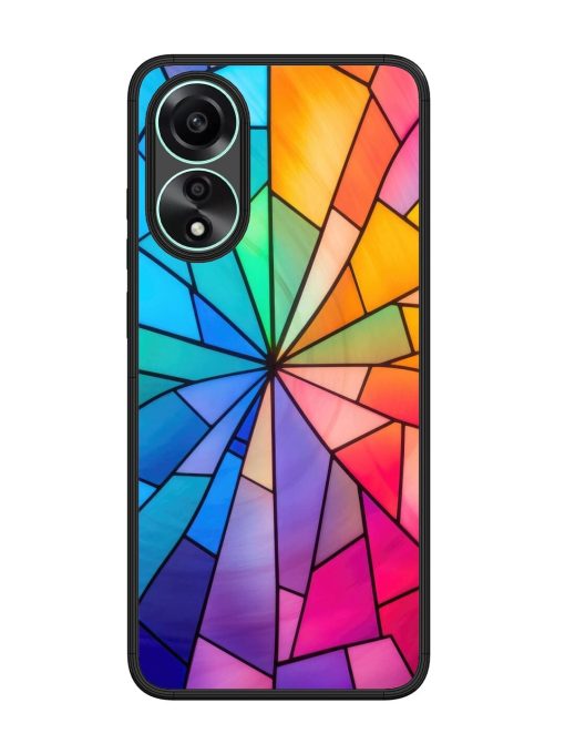 Stained Glass Kaleidoscope Of Colors Glossy Soft Edge Case for Oppo A78 (4G) Chachhi