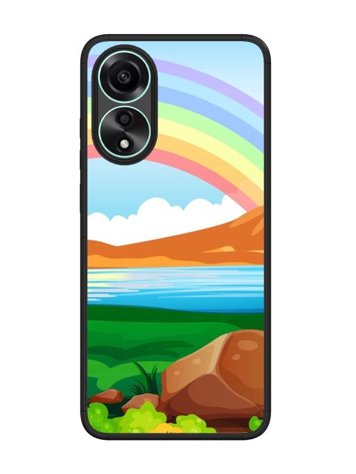 Rainbow Over The Lake Glossy Soft Edge Case for Oppo A78 (4G) Chachhi