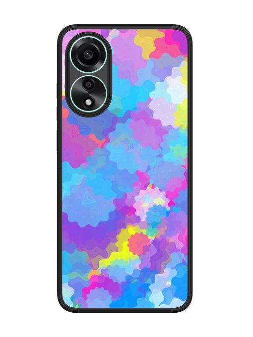 Psychedelic Cloud Burst Glossy Soft Edge Case for Oppo A78 (4G) Chachhi