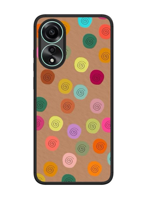 Swirly Dots On Kraft Glossy Soft Edge Case for Oppo A78 (4G) Chachhi