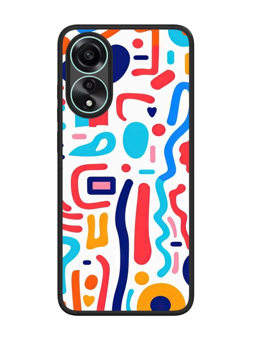 Whimsical Doodle Chaos Glossy Soft Edge Case for Oppo A78 (4G) Chachhi