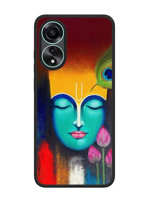 Divine Tranquility: The Face Of Krishna Glossy Soft Edge Case for Oppo A78 (4G) Chachhi