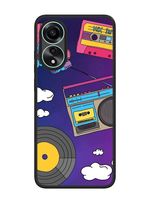 Retro Vibes Glossy Soft Edge Case for Oppo A78 (4G) Chachhi