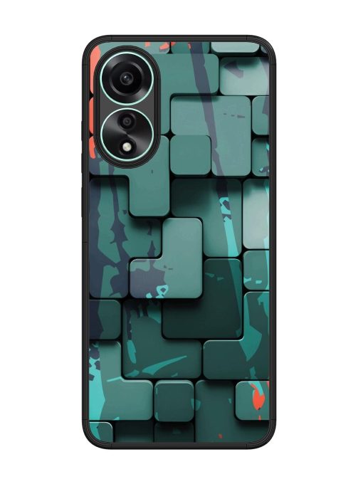 Abstract Geometric Mosaic Glossy Soft Edge Case for Oppo A78 (4G) Chachhi