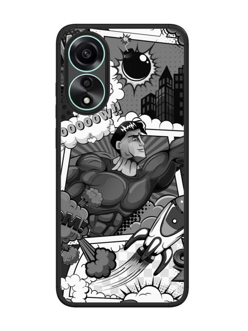 Comic Book Chaos Glossy Soft Edge Case for Oppo A78 (4G) Chachhi