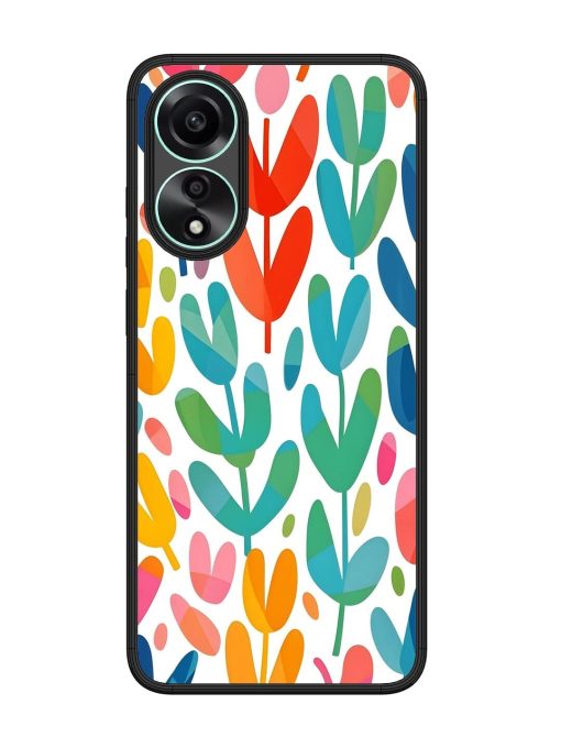 Rainbow Of Blooms Glossy Soft Edge Case for Oppo A78 (4G) Chachhi