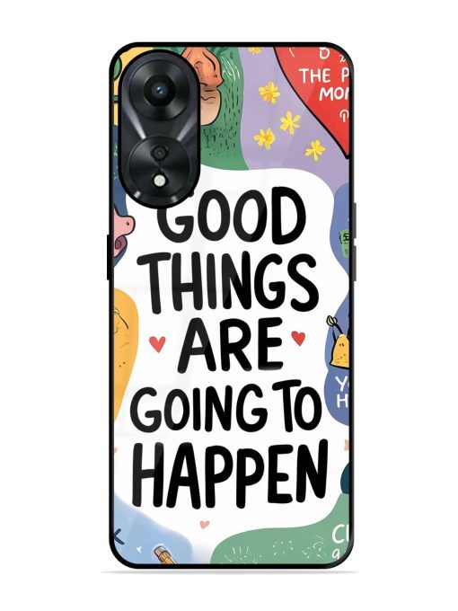 Uplifting Scribbles Glossy Soft Edge Case for Oppo A78 (5G) Chachhi