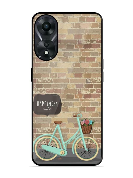 Pedaling Towards Happiness Glossy Soft Edge Case for Oppo A78 (5G) Chachhi