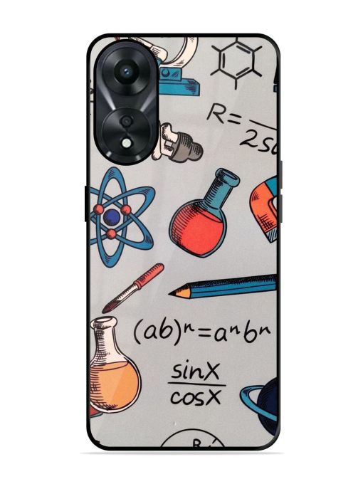 Science Doodle Glossy Soft Edge Case for Oppo A78 (5G) Chachhi