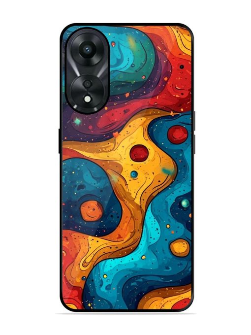 Cosmic Swirl Glossy Soft Edge Case for Oppo A78 (5G) Chachhi