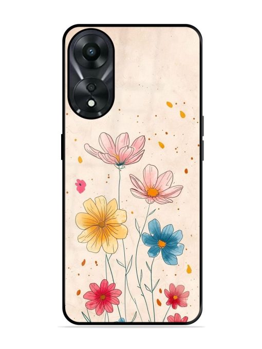 Delicate Bloom Glossy Soft Edge Case for Oppo A78 (5G) Chachhi