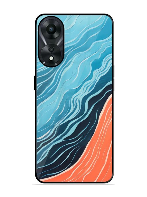 Oceanic Divide Glossy Soft Edge Case for Oppo A78 (5G) Chachhi