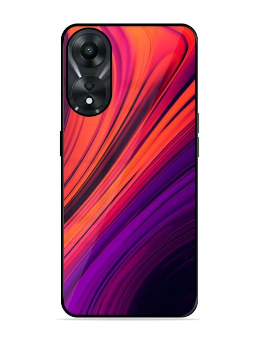 Crimson Curls Glossy Soft Edge Case for Oppo A78 (5G) Chachhi