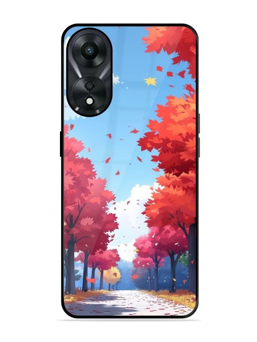 Autumn'S Embrace Glossy Soft Edge Case for Oppo A78 (5G) Chachhi