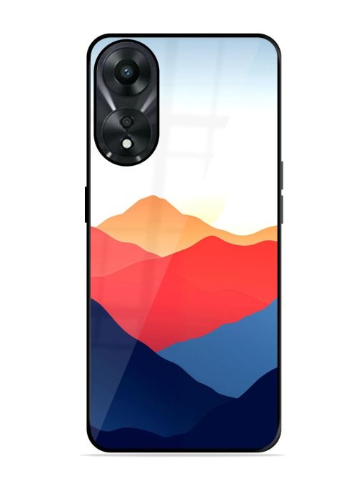 Sunset Peaks Glossy Soft Edge Case for Oppo A78 (5G) Chachhi