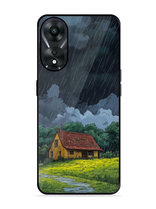 Rainy Day Retreat Glossy Soft Edge Case for Oppo A78 (5G) Chachhi