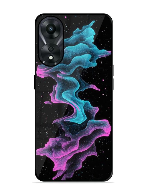 Cosmic Currents Glossy Soft Edge Case for Oppo A78 (5G) Chachhi